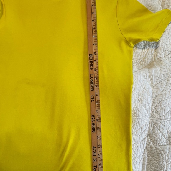 JOSEPH Women’s Yellow Short Sleeve Cotton Ribbed Crew Neck Tee - Picture 8 of 10